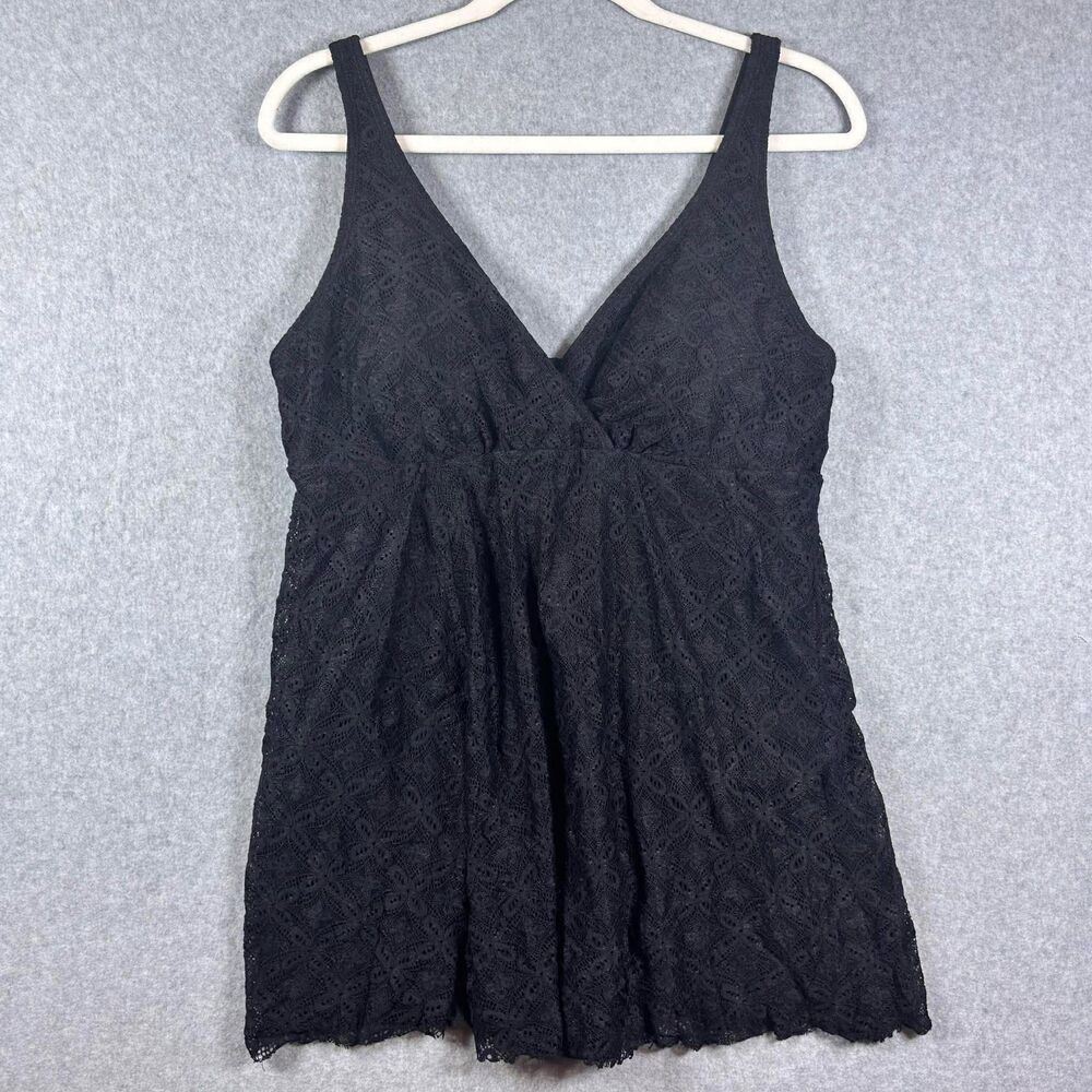 Women's 0X Plus Size Swim Dress One Piece Swimsuit Full Coverage Bathing Suit